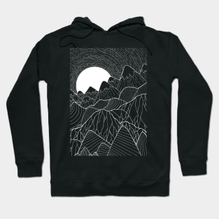 The white sun over the hills Hoodie